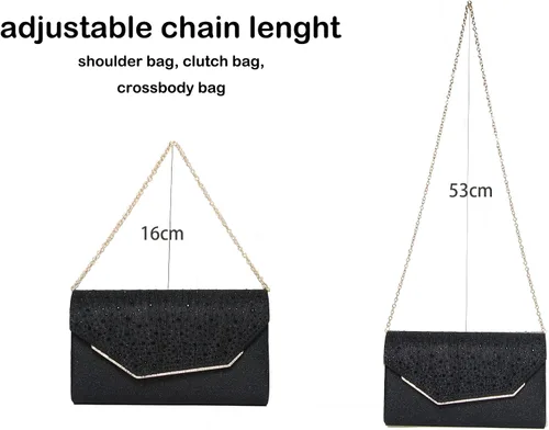 Miniatura 3 de MUDUO Monederos de mano con diamantes de imitación para mujer, monederos y bolsos formales de boda, fiesta, graduación, bolsas de dinero, regalo
