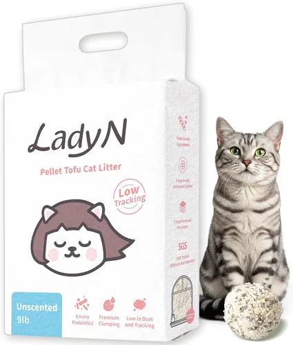 Miniatura 12 de Lady N Pellet Tofu - Arena para gatos con aroma a té Boba, fuerte aglomeración, ultra absorbente, sin polvo, bajo seguimiento, soluble en agua