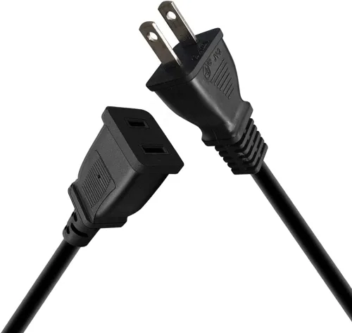 Miniatura 2 de Toptekits (0,5 m) Cable de Extensión de Alimentación USA Outlet Saver 125V 10A 2 Clavijas 2 Salidas para NEMA 5-15P a NEMA 5-15R, Bonita Extensión