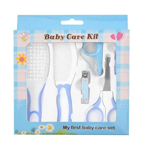 Kit de aseo para bebés, juego portátil de cuidado de seguridad para bebés con cepillo para el cabello, peine cortaúñas, aspirador nasal, etc. para