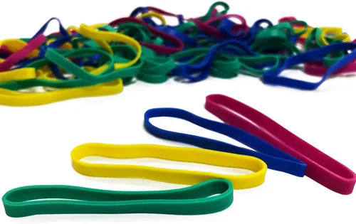Miniatura 2 de Bandas de goma, tamaño 64 (3 1/2 pulgadas x 1/4 pulgadas), bandas de goma sin látex de colores, banda de goma elástica, suministros de oficina