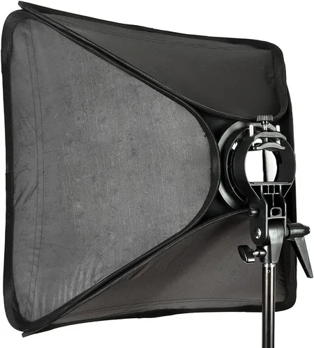 Miniatura 5 de Godox Caja de luz de 24 x 24 pulgadas con soporte de montaje Bowens tipo S, kit de soporte de flash para flash de cámara, luz rápida, estudio