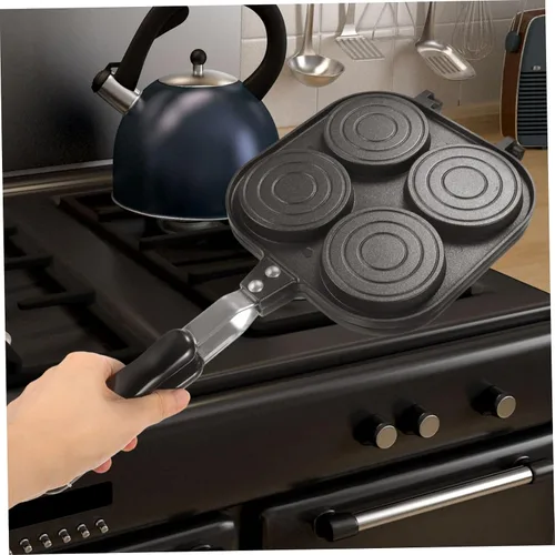 Miniatura 9 de Molde para tartas de rueda, mini sartenes creativas para huevos, placa antiadherente, sartén para pan de pan, cacerolas para placas de inducción