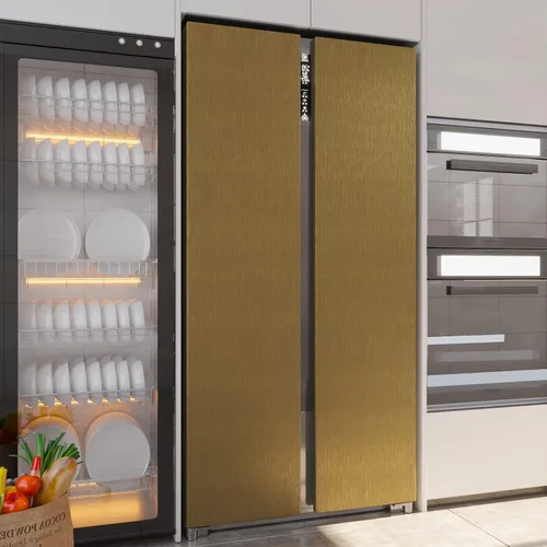 Miniatura 2 de Papel de contacto de color latón dorado mate, 23.7 x 393.7 pulgadas, papel tapiz para despegar y pegar para gabinete de cocina, encimera, cubierta