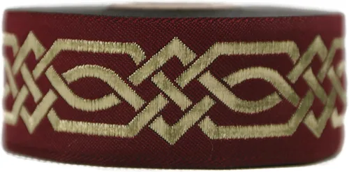 Miniatura 20 de Carrete de 10.9 yardas 0.79 pulgadas de ancho azul celta Claddagh bordado Jacquard Ribbon 20272