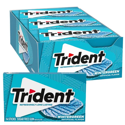 Miniatura 13 de Goma de mascar Trident Mint Bliss sin azúcar, 12 paquetes de 14 piezas (168 piezas en total)