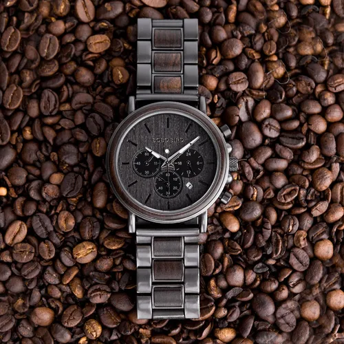 Miniatura 5 de 2win - Reloj de madera con grabado personalizado para hombre, reloj para de cumpleaños, aniversario, para tu novio, enamorado, prometido, esposo