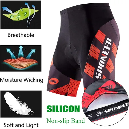 Miniatura 5 de sponeed Pantalones cortos de ciclismo para hombre pantalones acolchados para equitación ropa de ciclismo y ciclismo