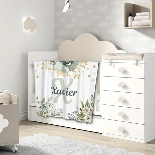 Miniatura 2 de Mantas de bebé personalizadas para niños y niñas, manta de bebé personalizada para niñas y niños, manta de bebé personalizada con corona de nombre