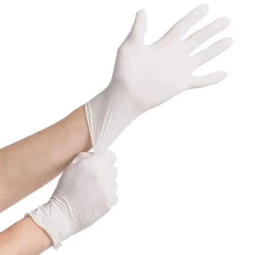Miniatura 3 de Eco Craft Stix Guantes desechables de látex sin polvo, guantes de limpieza y guantes de servicio de alimentos. Tamaño grande, paquete de 100