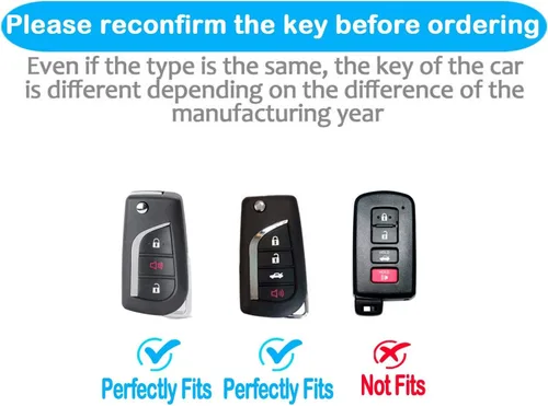 Miniatura 2 de Tukellen - Funda protectora para llave inteligente de Toyota, diseño especial suave de TPU, compatible con Toyota Camry SE/LE 2018-2024, RAV4 LE