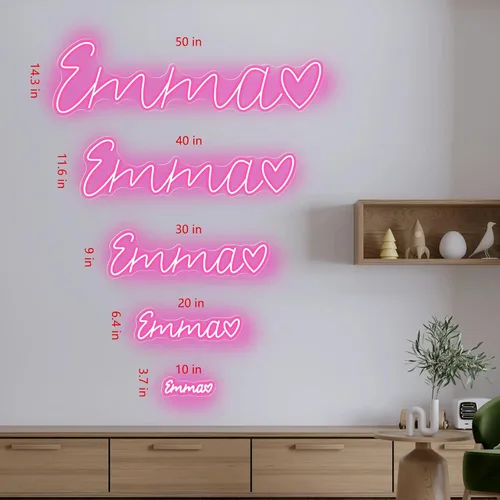Miniatura 7 de Letrero de neón LED personalizado, regulable, luz de neón personalizada para decoración de pared de dormitorio, boda, fiesta de cumpleaños, bar