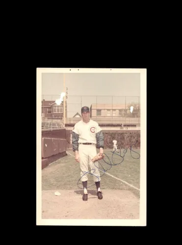 Phil Reagan Signed Original 1960`s 4x5 Snaphot Photo Chicago Cubs Wrigley