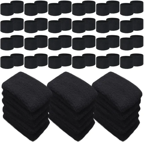 Lounsweer Wrist Sweatbands Bulk for Kids Adult Teams Sweat Bands Sports Wristband Athletic Neon Sweatbands for Football Basketball Tennis Running