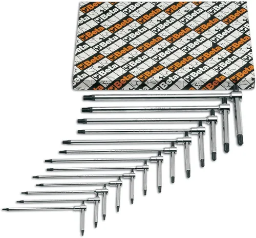Miniatura 3 de Beta Llave Torx deslizante 951TX T15 con mango en T Tres extremos machos Mango en T estrella para tornillos Torx Puntas de precisión