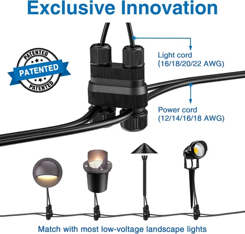 Miniatura 3 de SUNVIE Fastlock2 - Conector de cable de bajo voltaje para iluminación de paisaje, impermeable, conector de bajo voltaje, conectores de cable