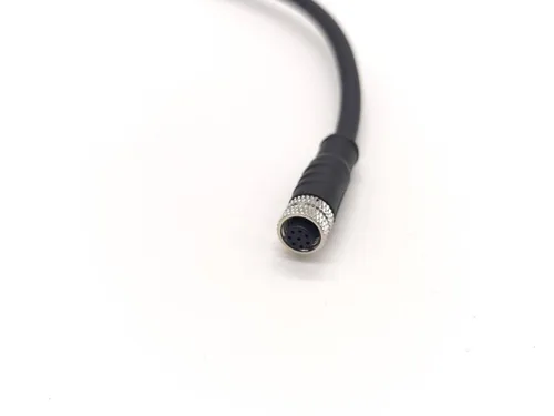 Miniatura 5 de Elecbee M8 Conector hembra recto cable de un solo extremo longitud de 3.3 ft (código 3 pines)
