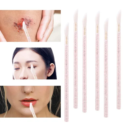 Miniatura 5 de Tbestmax 200 varitas aplicadoras desechables para rímel y lápiz labial, brocha para brillo de labios, carretes de pestañas para extensiones