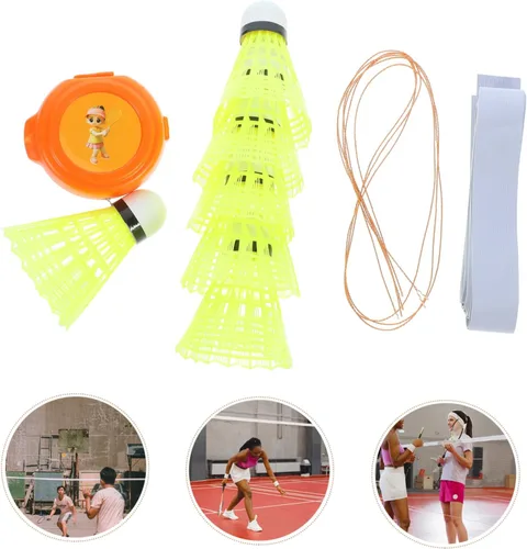 Miniatura 7 de 1 Unidades Entrenador de Tenis Rebotador Pelotas Bádminton Shuttlecock Máquina para un solo jugador Equipo de entrenamiento de bádminton portátil