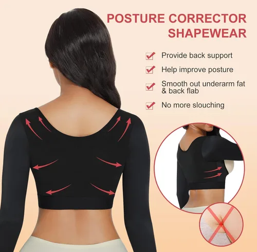 Miniatura 4 de FeelinGirl Post Surgery Arm Compression Sleeves Upper Arm Shaper Lipo Garment Posture Corrector Shapewear Tops