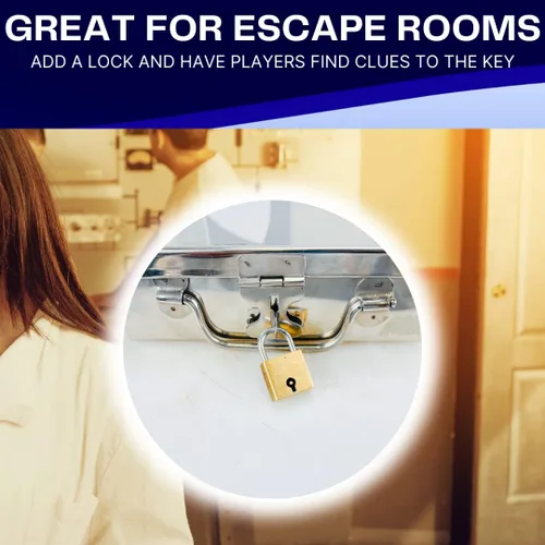 Miniatura 5 de Bin Buddy Caja de almacenamiento de acero para candado, diseño compacto de 7 x 4 x 2 pulgadas, ideal para almacenar joyas, reliquias, pasaportes
