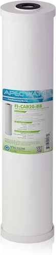 APEC Water Systems FI-CAB20-BB APEC - Filtro de carbono GAC de alto flujo para toda la casa de 20 pulgadas, 4.5 x 20 pulgadas (100.000 galones),