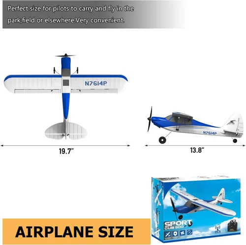 Miniatura 7 de RC Plane Sport Cub 500 S2 RC Avión RTF 4 CH Avión de control remoto con sistema de estabilización giroscópica y acrobático de una tecla, listo