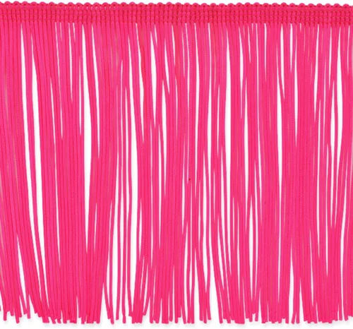 Miniatura 31 de Trims by The Yard Borde de flecos de cadeneta de 6 pulgadas, poliéster, decorativo, versátil para C rosa rubor (corte de 5 yardas)