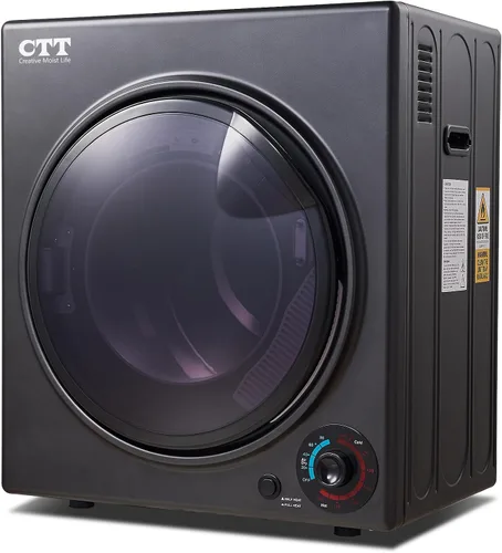 CTT Secadora portátil de 3.5 pies cúbicos para apartamentos, secadora compacta de 1500 W con 4 modos de secado, secadores eléctricos de 120 V para