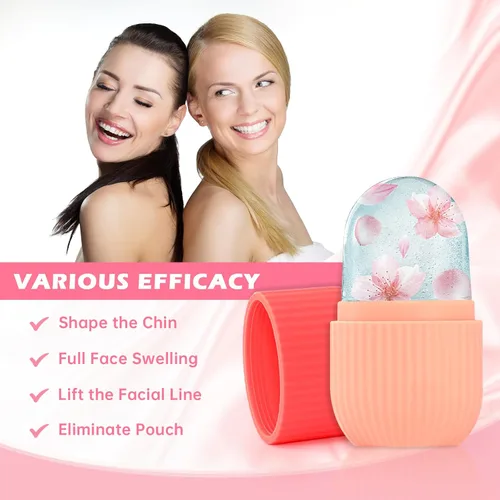 Miniatura 5 de Rodillo de hielo para cara y ojos, rodillo de hielo mejorado para aliviar la hinchazón, herramientas para el cuidado de la piel, cubo facial