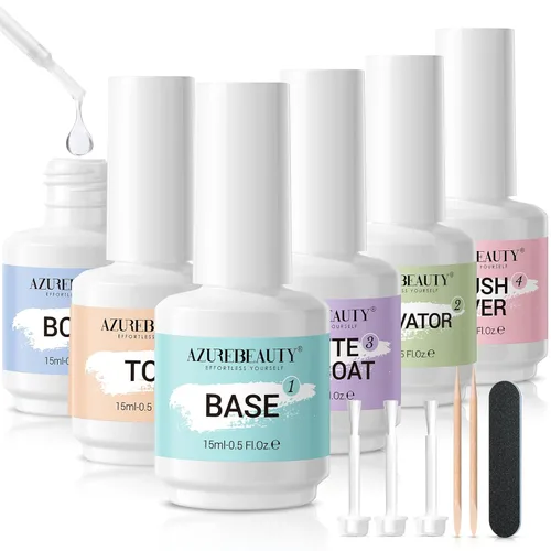 Miniatura 10 de AZUREBEAUTY Kit de uñas en polvo de inmersión, gelatina translúcida blanca lechosa, rosa desnudo, neutro, claro, 8 colores, juego de polvo