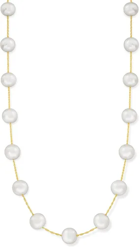 Miniatura 6 de Ross-Simons Collar de estación de perlas cultivadas de 0.276-0.295in en oro amarillo de 14 quilates