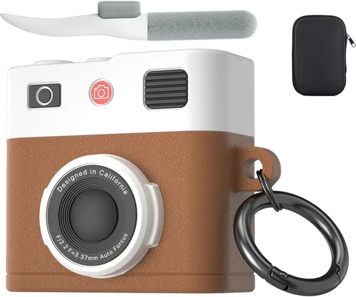 Miniatura 20 de Valkit Funda protectora resistente 2 en 1 para Airpods, a prueba de golpes, funda de Air Pod 2 para hombres y mujeres, con llavero para iPod Skin