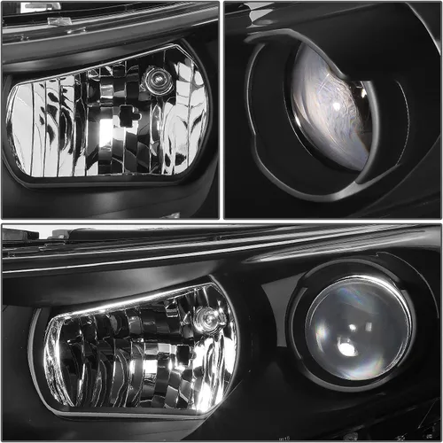 Miniatura 3 de DNA MOTORING HL-OH-KOPT11-BK-CL1 - Par de faros halógenos reflectores transparentes negros compatibles con modelos híbridos Optima Exclude
