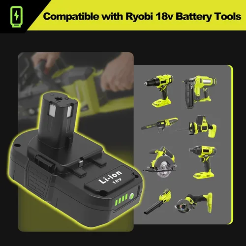 Miniatura 3 de Reemplazo de 3.0Ah para batería Ryobi de 18 V compatible con Ryobi batería de litio de 18 voltios ONE+ Plus P102 P103 P104 P105 P107 P108 P109