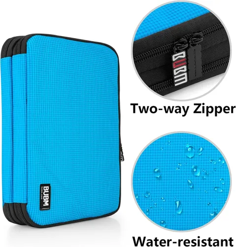 Miniatura 5 de Organizador de equipaje con doble capa para viajes BUBM, para llevar dispositivos y accesorios electrónicos., Azul, 2 capas M