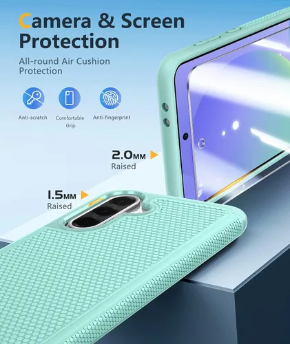 Miniatura 609 de FNTCASE Funda para iPhone 17 Pro: Fundas delgadas translúcidas de color azul claro compatibles con MagSafe, protección completa de la cámara