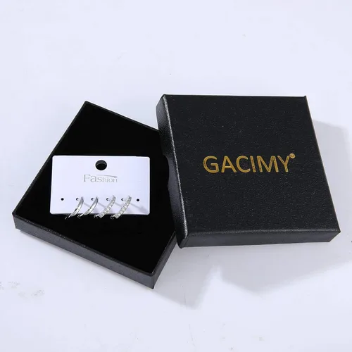 Miniatura 3 de Gacimy - Arracadas de mujer de oro de 14 quilates, aretes Huggie pequeños con broche para cartílago.