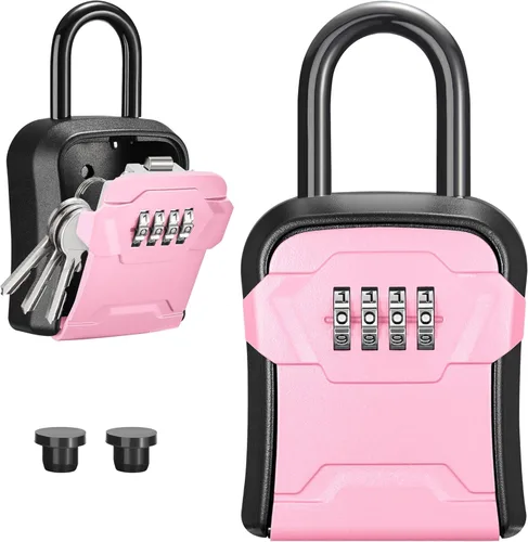 Miniatura 18 de Puroma Caja de Seguridad, Caja de Llaves con Cerradura de Montaje en Pared y Caja de Seguridad Portátil con Código Reiniciable, Caja de Seguridad
