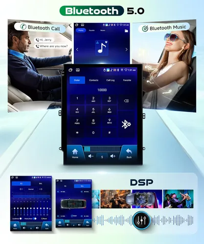 Miniatura 6 de 4G+64G Radio de Coche Android Estéreo Vertical para 2012 2013 2014 2015 2016 2017 2018 Ford Focus, CarPlay Inalámbrico Android Auto HD IPS Pantalla