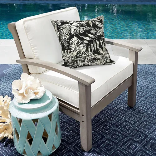 Miniatura 134 de Juego de 2 almohadas para exteriores de 16 x 16 pulgadas, repelentes al agua con interiores, para muebles de patio, hogar, jardín, geometría bohemia