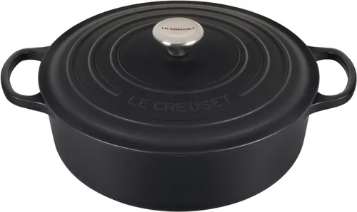 Miniatura 8 de Le Creuset Horno holandés redondo ancho Signature de hierro fundido esmaltado, 6.75 cuartos de galón., Blanco