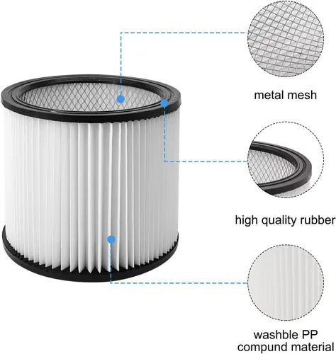 Miniatura 3 de Filtro de repuesto para Shop Vac 90304 90350 90333, bolsas de vacío para aspiradora Shop Vac de 5 a 8 galones, filtro de funda de espuma 90585