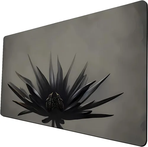 Fantasy Black Lotus TCG - Tapete de juego de 24 x 14 pulgadas, tapete de juego para MTG DTCG CCG RPG Trading Card Game Mats superficie lisa juego de