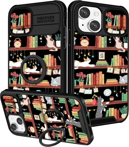 Miniatura 47 de Funermei Funda 2 en 1 para iPhone 13/iPhone 14 para mujeres, linda funda de teléfono con calavera para niñas, diseño de esqueleto gótico, divertido