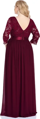 Miniatura 2 de Ever-Pretty Vestido de fiesta de maternidad de gasa con mangas para mujer, talla grande, 20797