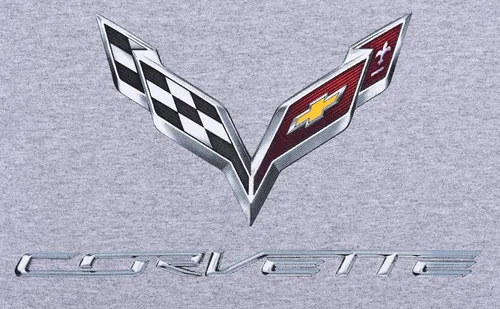 Miniatura 3 de JH DESIGN GROUP Camiseta Chevy Corvette C7 Emblem Mujer Negro Rojo Heather-Gris