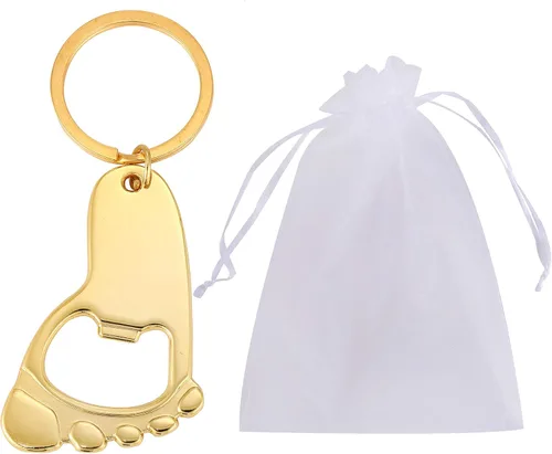 Miniatura 3 de 48 llaveros con huella de bebé, abridor de botellas, recuerdos de baby shower, para decoración de invitados, abrebotellas para invitados, bodas