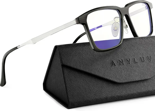 Miniatura 25 de ANYLUV Gafas de luz azul para hombre Gafas de bloqueo de luz azul: gafas ligeras de luz azul de fibra de carbono antifatiga regalo