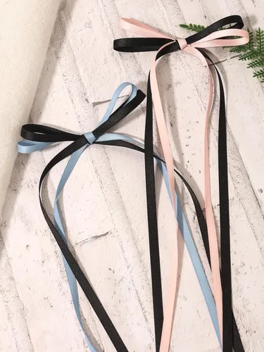 Miniatura 6 de LFOUVRE Pinza para el cabello, pinzas para el pelo para mujer, pinzas para el pelo con lazo de cinta, lazos para el pelo con borlas para mujeres